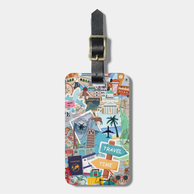 World Traveller Luggage Tag (Front Vertical)