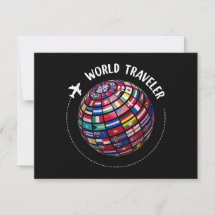 World Traveller Map, World Flags Traveller, Countr Invitation