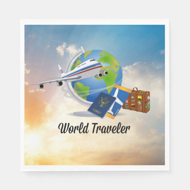 World Traveller Napkin (Front)