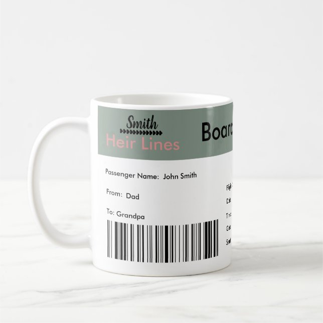 World Traveller Pregnancy Announcement Ticket  Coffee Mug (Left)