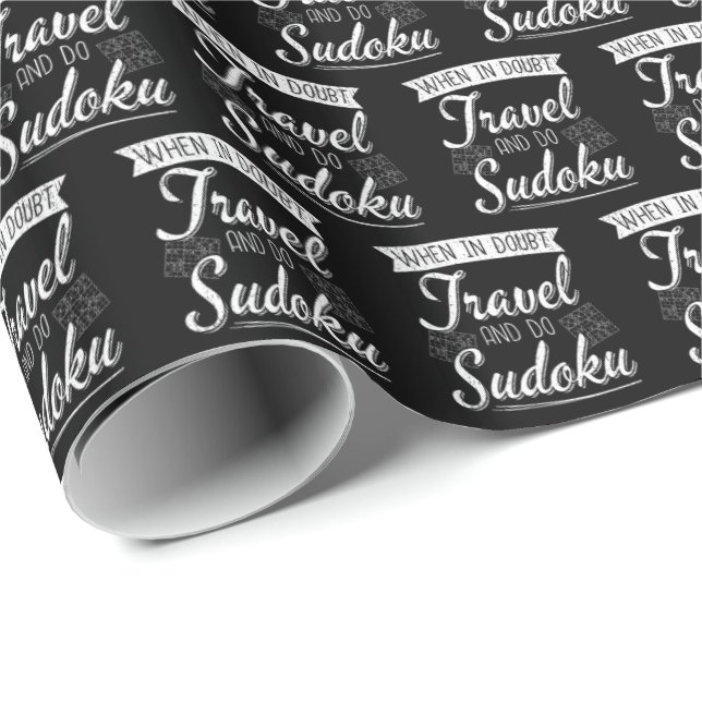 World Traveller Sudoku Puzzle Lover  Wrapping Paper (Roll Corner)