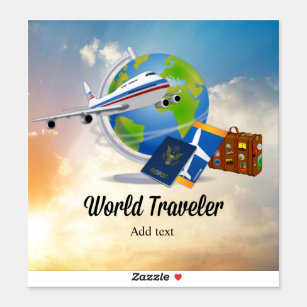World Traveller Template, Add text,