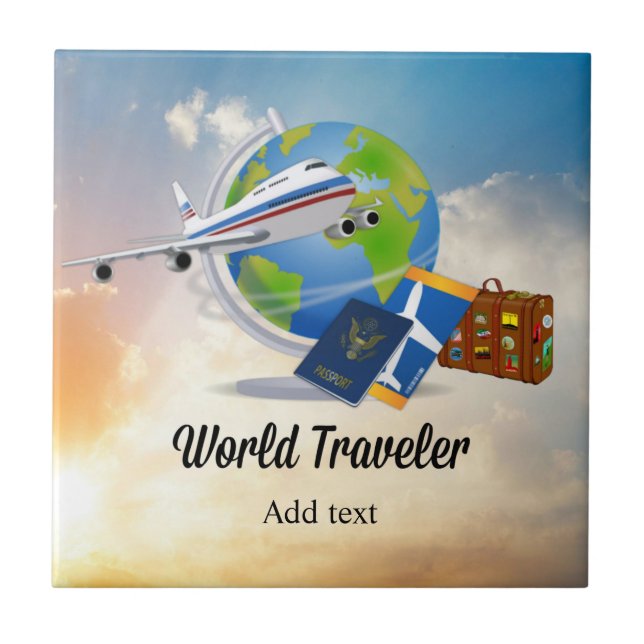 World Traveller Template, Add text, Tile (Front)