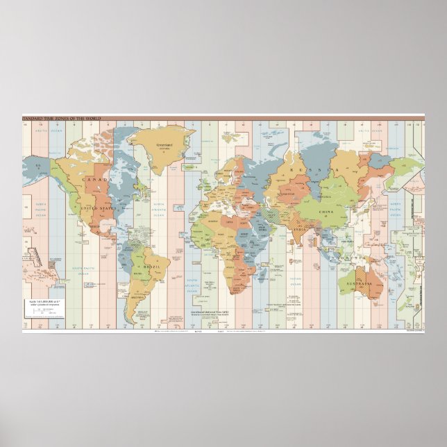 World Traveller Time Zones of Europe and Africa Poster (Front)
