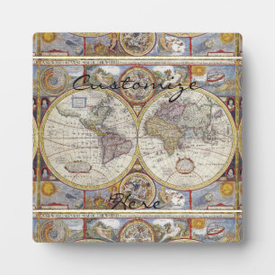 World Traveller Vintage Map Thunder_Cove Plaque