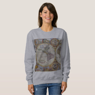 World Traveller Vintage Map Thunder_Cove Sweatshirt