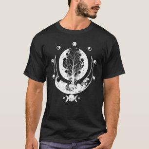 World Tree Of Life Moon Phases Astrology Witch T-Shirt
