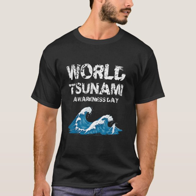 World Tsunami Awareness Day United Nations T-Shirt (Front)