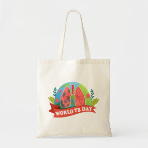 World Tuberculosis Day Health Red Disease Awarenes Tote Bag