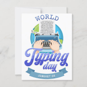 World Typing Day Postcard
