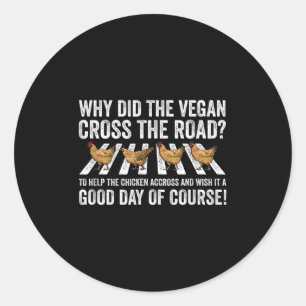 World Vegan Day Chicken Vegetable Plant Based I Ea Classic Round Sticker