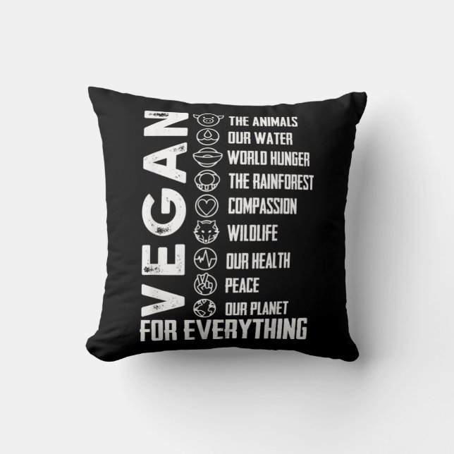 world vegan day-happy world vegan day-the future i cushion (Front)