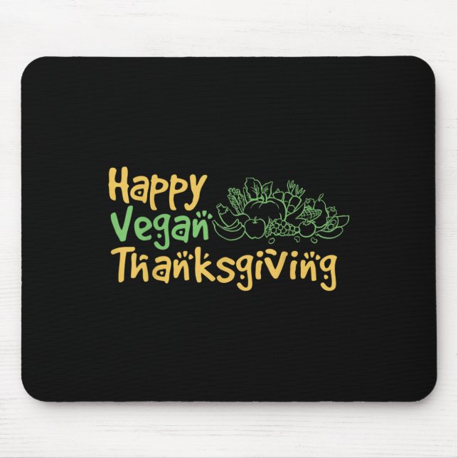 World Vegetable Day Plant Based I Eat Vegans World Mouse Mat (Front)