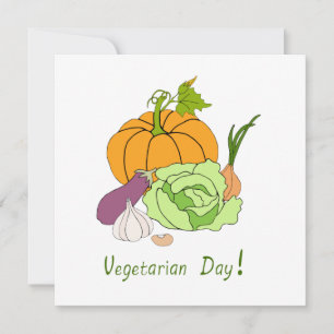 World Vegetarian Day Minimalist Cute