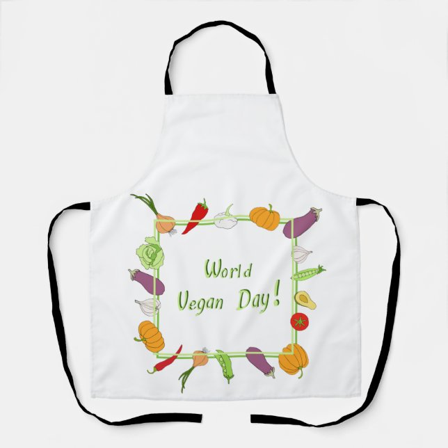 World Vegetarian Day Minimalist Cute      Apron (Front)