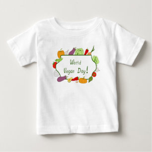 World Vegetarian Day Minimalist Cute  Baby T-Shirt