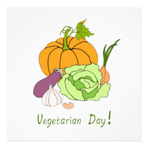World Vegetarian Day Minimalist Cute Photo Print