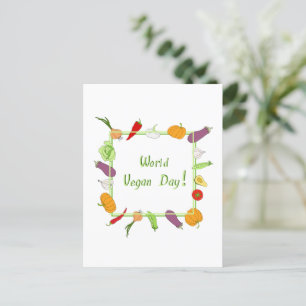 World Vegetarian Day Minimalist Cute Postcard