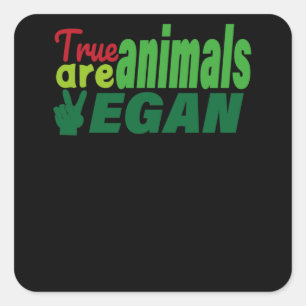 world vegetarian day  square sticker