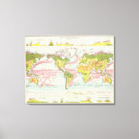 World vegetation & ocean currents Map