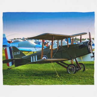 WORLD WAR 1 BI-PLANE FLEECE BLANKET