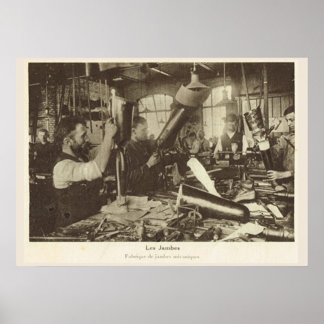 World War 1, France, Artificial limb factory Poster (Front)