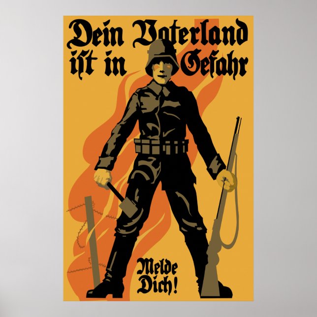 World War 1 German Recruitment Poster (Front)