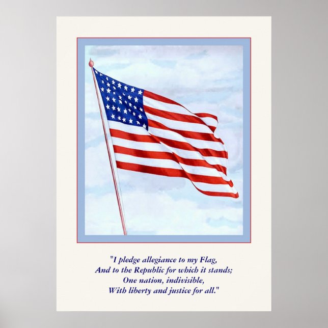 World War 1 Pledge Of  Allegiance ~ Vintage Poster (Front)