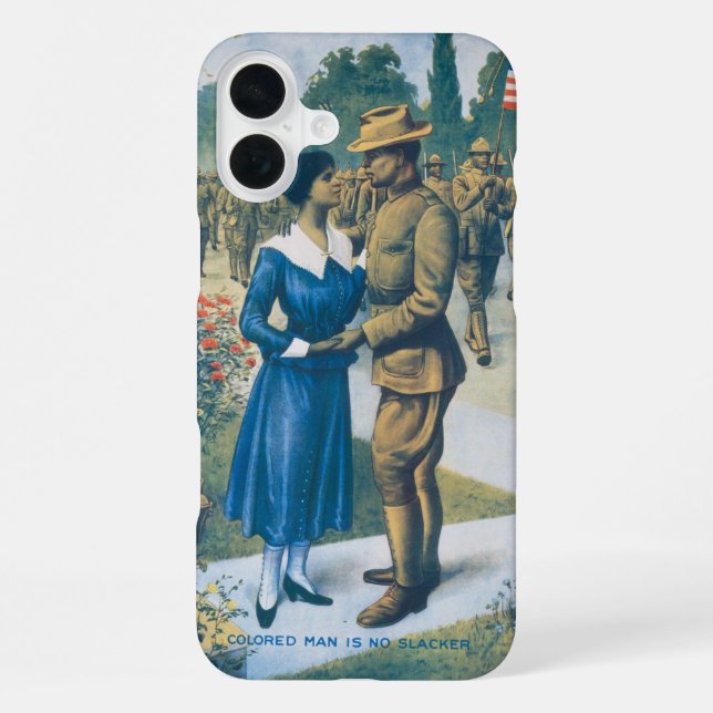 World War 1 Replica: Coloured man is no slacker iPhone Case (Back)