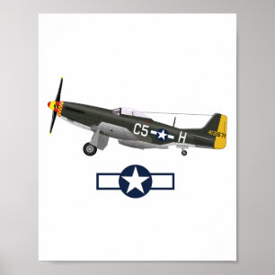 World War 2 American Aeroplanes Poster