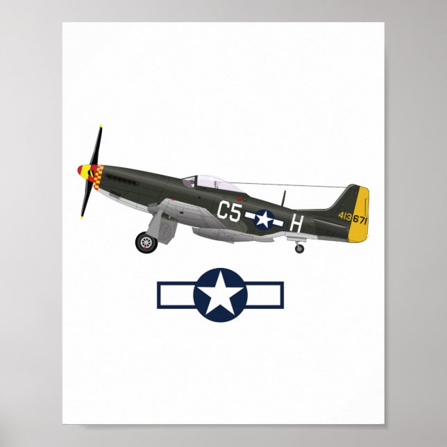 World War 2 American Aeroplanes Poster (Front)