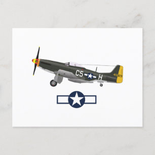 World War 2 American Airplanes Postcard