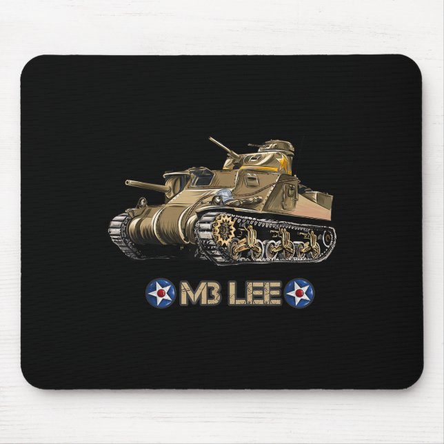 World War 2 American Medium Tank M3 Lee  Mouse Mat (Front)