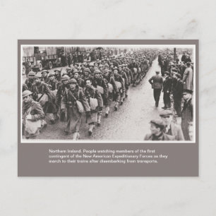 World War 2 American soldiers in Northern Ireland Postcard
