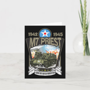 World War 2 American Tank Artillery M7 Priest  Card