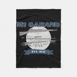 World War 2 Apparel M1 Garand - Uni-adults, Black, Fleece Blanket