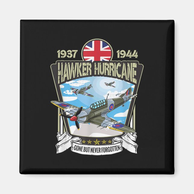 World War 2 British Aircraft Hawker Hurricane Figh Magnet (Front)
