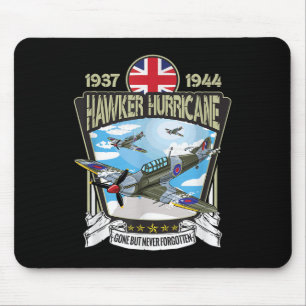 World War 2 British Aircraft Hawker Hurricane Figh Mouse Mat