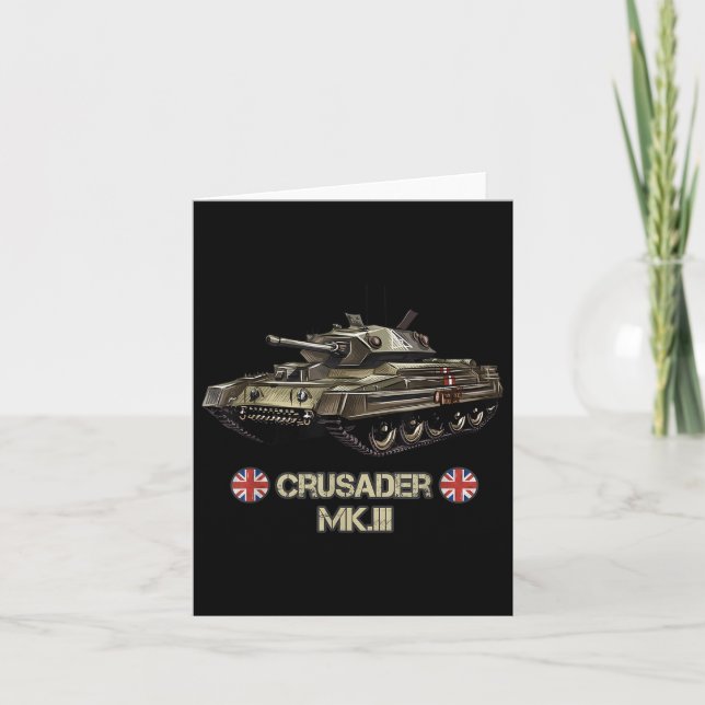 World War 2 British Army Tank Crusader Mk.3 Gift  Card (Front)