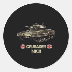 World War 2 British Army Tank Crusader Mk.3 Gift  Classic Round Sticker