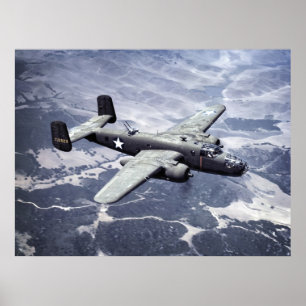 WORLD WAR 2 ERA B-25 BOMBER - 1942 POSTER