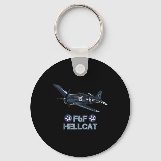World War 2 F6f Hellcat Fighter Aeroplane  Key Ring (Front)