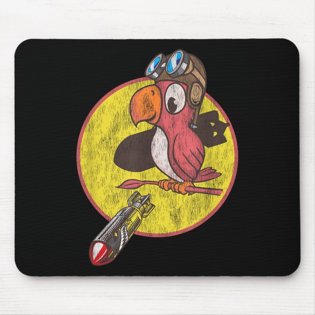 World War 2 Fighter Pilot Patch For Wwii Veterans  Mouse Mat (Front)