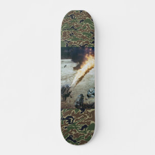 world war 2 flamethrower deck skateboard