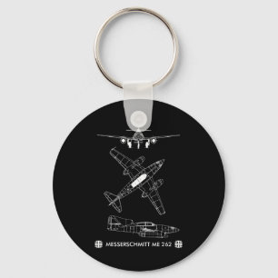 World War 2 German Aircraft Me 262 Fighter Jet Key Ring