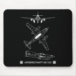 World War 2 German Aircraft Me 262 Fighter Jet  Mouse Mat