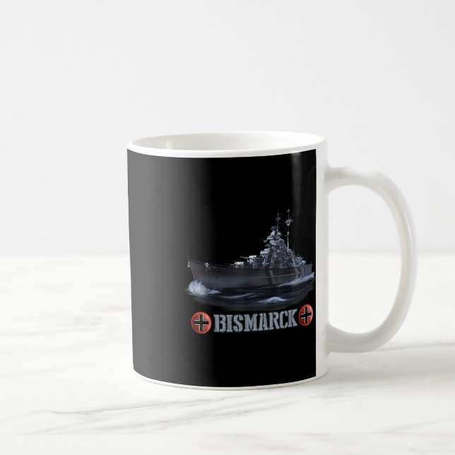 World War 2 German Battleship Bismarck  Coffee Mug (Right)