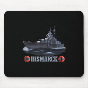 World War 2 German Battleship Bismarck Mouse Mat