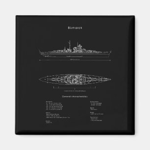 World War 2 German Bismarck Ship Model Ww2 Battles Magnet