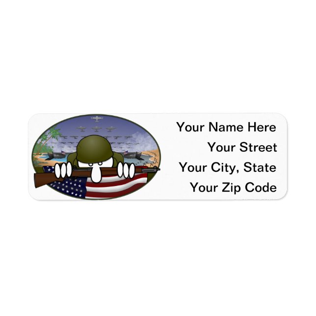 World War 2 Kilroy Address Label (Front)